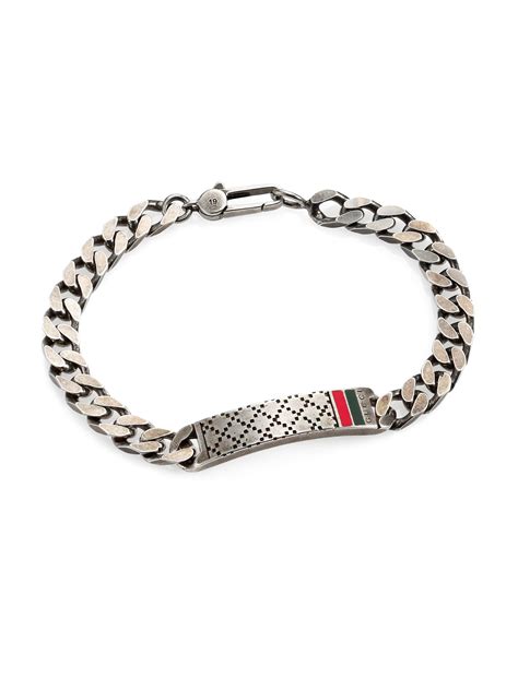 gucci silver bracelet for men|men Gucci bracelet for sale.